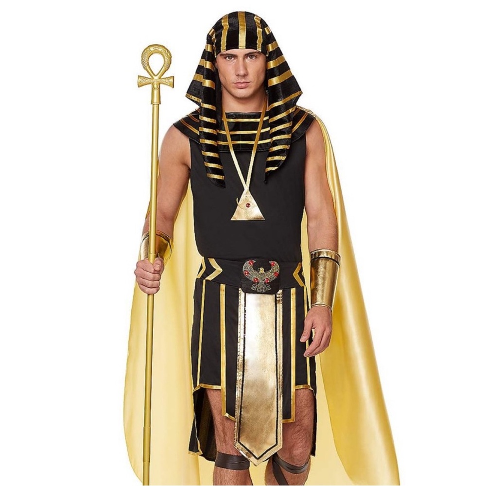Men's King of Egypt Costume - Black and Gold